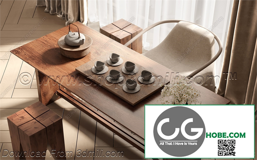 Tea Room 32 3D Model